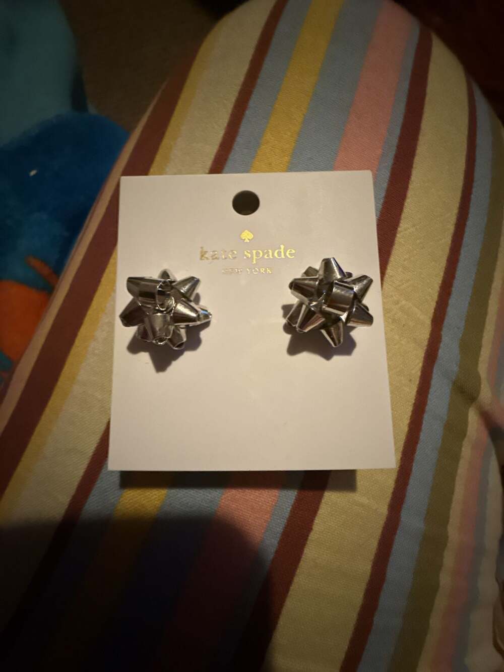 Kate Spade New York Bourgeois Bow Stud Earrings Silver